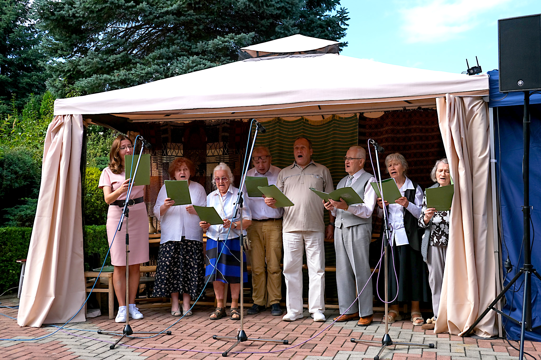 Występ grupy, śpiewanie piosenek
